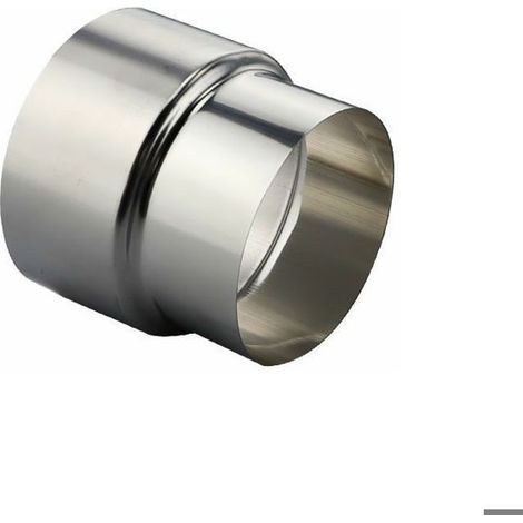 Réducteur de tuyau en acier inoxydable Ø80mm – Connexion pour conduits cheminée – Compatible avec tuyaux de poêle standard (1/3)
