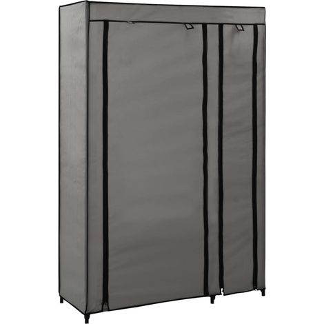 Faltschrank Grau 110x45x175 cm Stoff vidaXL