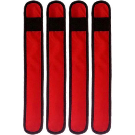 Lot de 4 bandes réfléchissantes pour les pattes de cheval, 4 modes d'éclairage pour une visibilité optimale lors des promenades nocturnes, des défilés, des écuries et autres activités extérieures. (1/5)