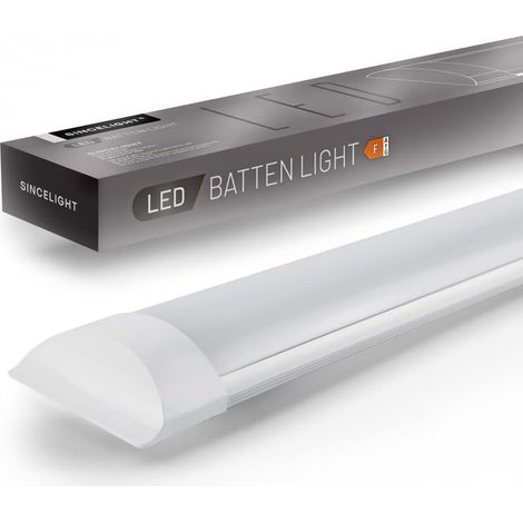36W Luminaire à Réglette LED,Tube linéaire intégré à DEL de 4 pieds(120cm),Plafonnier ou support mural pour cuisine,garage,atelier,entrepôt,bureau,magasin,Blanc Neutre 4000K,Lot de 1 (1/5)