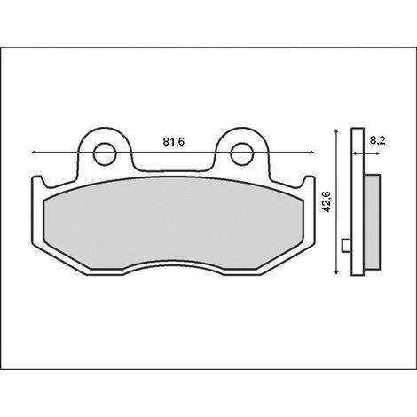 Pastillas de freno BRENTA KH411 (orgánicas) para Suzuki AN 250 '98-'08 AN 400 '98-'09 (traseras)