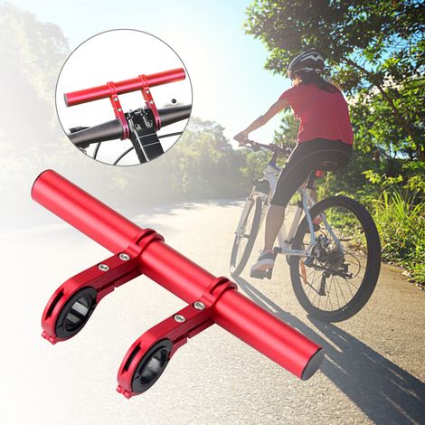 Support Double Vélo pour Éclairage avec Clip - Extension Polyvalente Guidon Vélo, Accessoire Cyclisme (20mm) (1/5)