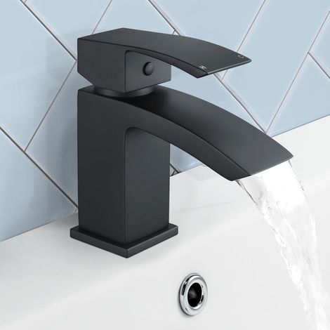 Arke Contemporary Matte Black Basin Sink Mono Mixer Tap And Waste (1/5)