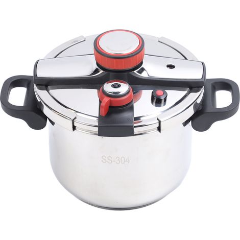 Autocuiseur 2 vitesses 304 acier inoxydable anse pliante casserole pression 6.5L pour plaque induction gaz flamme nue (1/5)