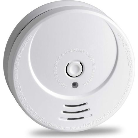 Fotoelektrischer Rauchmelder – 10 Jahre austauschbare Lithiumbatterie – Selbsttest mit LED-Anzeige – Decken- oder Wandmontage – GS506G