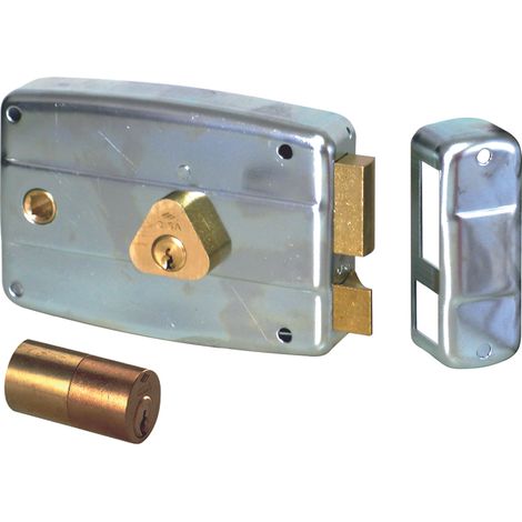 Cisa SERRATURA FERRO APPL. 2M+S CIL/INT. ZINCATA Art. 50571 E.60 Sx