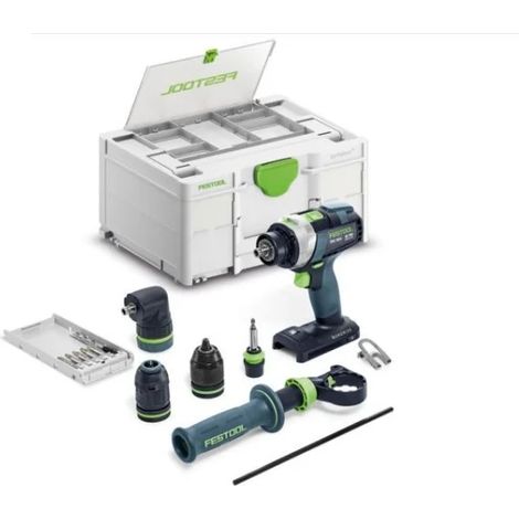 Trapano a percussione a batteria Festool QUADRIVE TPC 18\/4 Basic-Set\/XL con 4 attacchi e accessori, senza batteria e caricabatterie nel systainer (1/2)