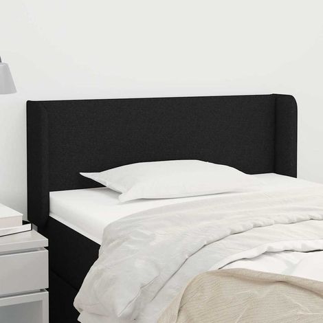 vidaXL Cabecero de tela negro 83x16x78/88 cm (1/5)