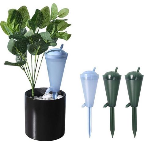 Ensemble de 4 boules d'arrosage en plastique pour plantes, système d'arrosage automatique pour plantes d'intérieur (1/5)
