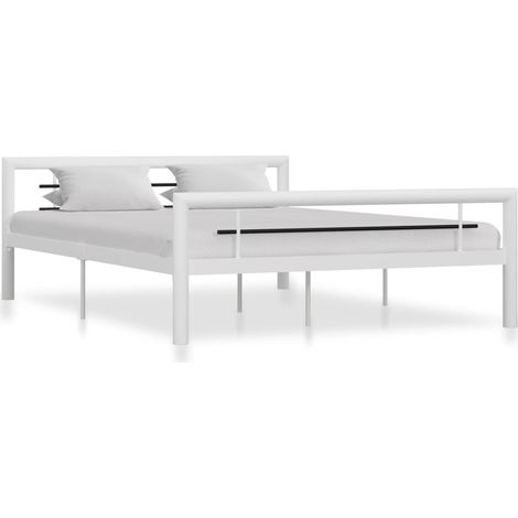 Giroletto Bianco e Nero in Metallo 120x200 cm vidaXL (1/5)