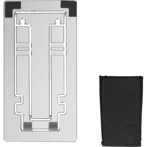 Support de téléphone portable pour bureau pliable en alliage d'aluminium, support pour téléphone et tablette, argent (1/5)