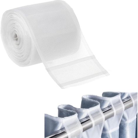 Rufflette/Ruban Fronceur Rideaux 10cm x 10m, tous styles chambres/salles d'étude (1/4)