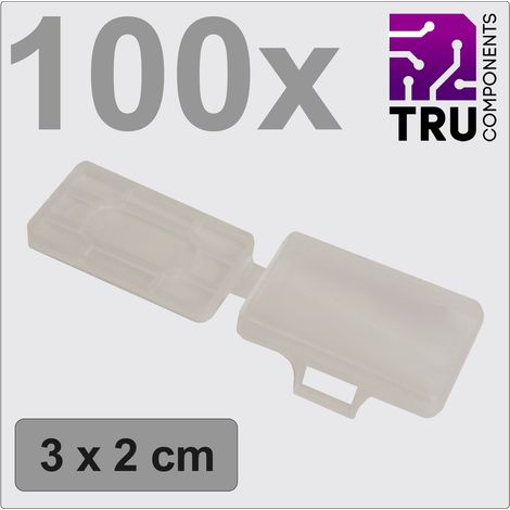 TRU COMPONENTS TC-12888604 T24CA083 Zeichenträger Beschriftungsfläche: 18 x 30 mm Transparent Anzah