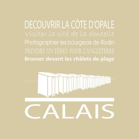 Tableau sur toile Calais beige 30x30 cm - Impression sur Toile Murale Décorative - Image imprimée en HD sur Toile - Toile sur Châssis en Bois FSC - Fabriqué en France (1/4)