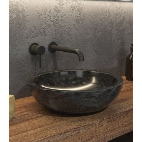 Lavabo in marmo colore nero 45cm  Litos-LEN40 kamalu