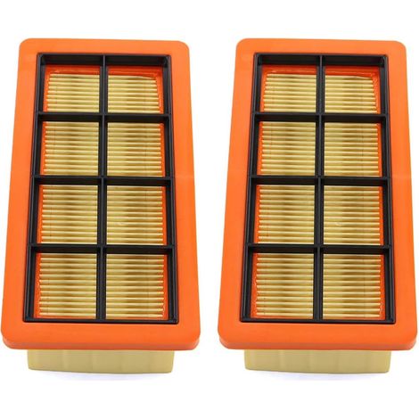 MCHNIC Lot de 2 filtres plissés plats pour aspirateur à cendres Kärcher 6.415-953.0 AD2 AD3 AD4 Premium AD 3.000, AD 3.200 Filtre de Nettoyage de poussière de poussière Filtre d'aspirateur
