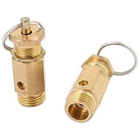 Safety Valve Air Compressor Pressure Limiting Valve 13mm Male Pack 2 (1/3)