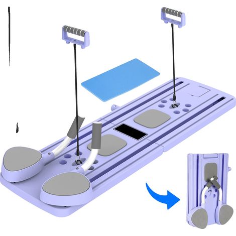 Planche de Pilates, Fonction de Rebond Automatique, Bandes de Résistance, VIOLET (1/2)