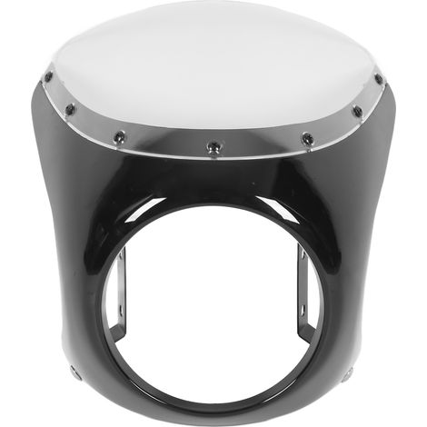 Carénage de phare avant de moto 7 pouces, surface lisse, résistant au vieillissement et à l'usure, compatible avec les phares ronds de moto, noir brillant et transparent (1/5)