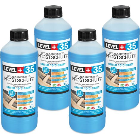 LEVEL+ Plastifizierer Beton-Zusatzmittel Frostschutz Betonzusatz L+35 - 4L