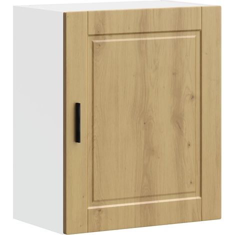 Armario de pared de cocina con gran capacidad de almacenamiento 50 x 31 x 60 cm diseño práctico en madera de roble manufacturada hecho a mano 020050360 (1/5)