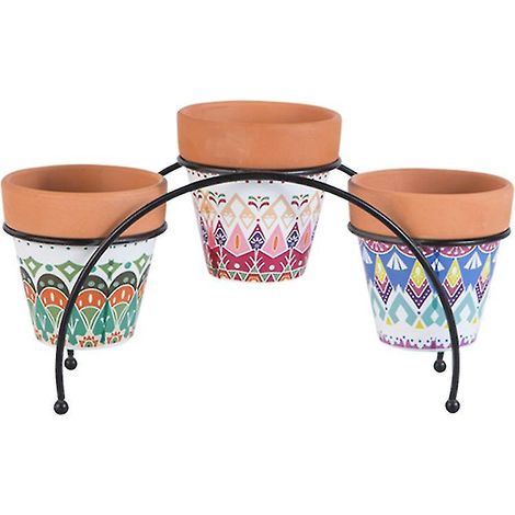 Lot de 3 pots de fleurs en céramique (1/3)