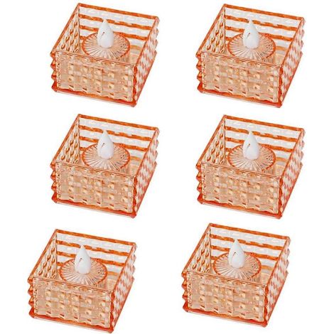 6er-Pack LED-Teelichter, elektrisch, flammenlos
