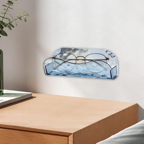 Blaue 3er-Packung Wandbrillenhalter mit Abflusslöchern (1/5)