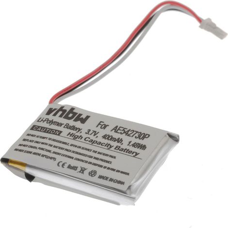 vhbw 1x batería reemplaza Bushnell AE542730P para navegador, navi, GPS para golf (400 mAh, 3,7 V, Li-poli)