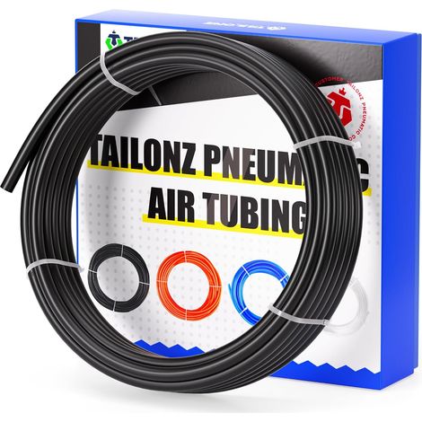 Black Polyurethane Air Hose 4mm OD 1/8" ID 10m (1/5)