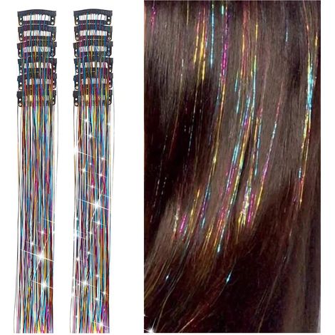 12 barrettes brillantes, barrettes à sequins de 6 pouces, résistantes à la chaleur. Accessoires de cheveux féeriques brillants, adaptés aux femmes. Cadeau parfait pour maman (1/4)