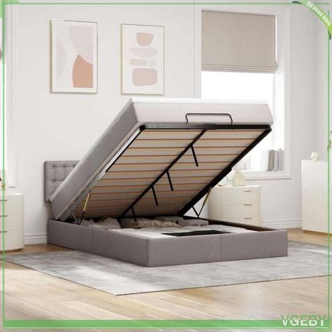 Lit ottoman - 3312475 - 140x190 cm - rangement hydraulique - LED intégrée (1/5)