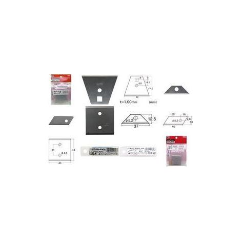 Cuchillas de repuesto nt cutter bsc-21p 60 mm 2 unidades