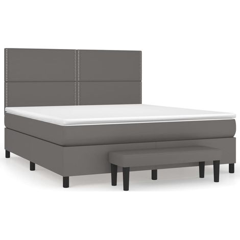 Maison Exclusive - Boxspringbett mit Matratze Grau 180x200 cm Kun