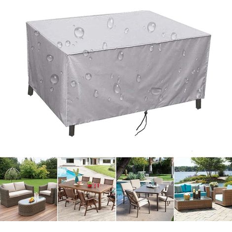 Housse de protection d'extérieur pour meubles jardin 180120 74cm Argent (1/5)