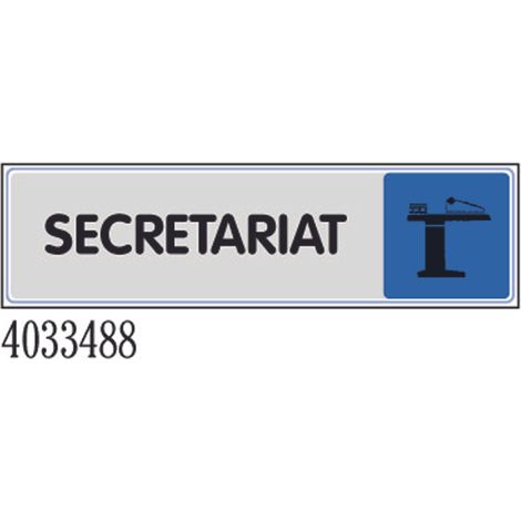 Plaquette de porte ''Secrétariat'' plexiglas 170x45mm - NOVAP - 4033488