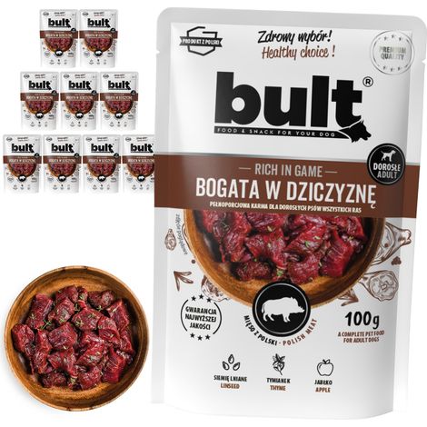 Cibo umido per cani BULT, gusto cervo, in bustine da 100 g. (1/2)