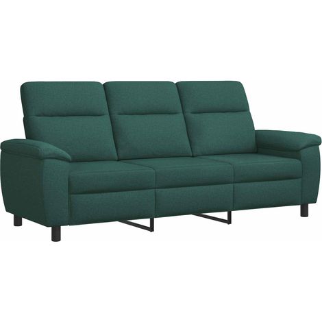 Sofá Verde oscuro 214 x 90 x 95 cm Tela vidaXL (1/5)
