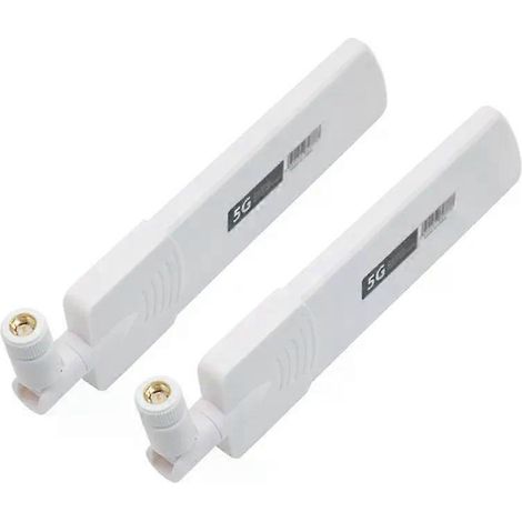 Für Supernew 2 Stück 5G/3G/4G/GSM Vollband-Klebestift-Omni-Funk-Smart-Meter-Router-Modul mit 40 dBi Verstärkung, Antenne weiß, SMA-Stecker-JXLGV (1/4)