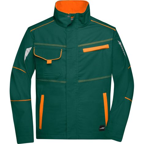 James & Nicholson Funktionelle Jacke JN849 Gr. L dark-green/orange (1/4)