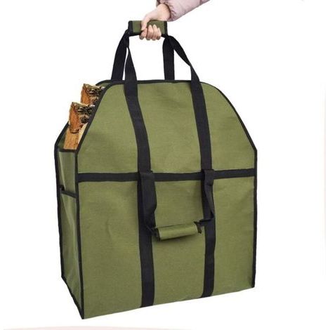 Sac de Rangement pour Bois de Chauffage Sac de Transport pour bûches Heavy Duty Oxford Cheminée Poêle à Bois Accessoires Sac de Rangement Grande cap (1/4)