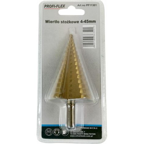 Foret étagé silver ex11301 4 à 45 mm robuste polyvalent