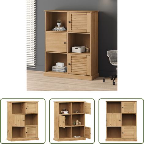 vidaXL Bois de pin - Bibliothèque VIGO 90x35x114,5 cm bois massif de pin (1/5)