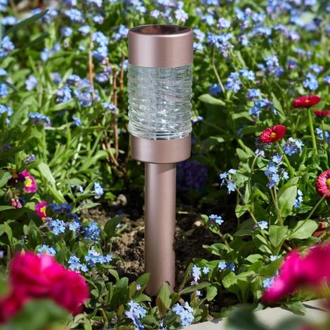 Balise solaire Martini couleur rose gold éclairage blanc chaud 3 lumens (1/2)