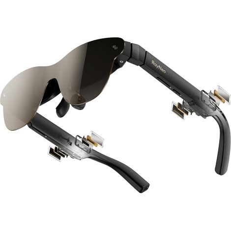 Lunettes RayNeo Air 3s Pro AR/XR - Lunettes à affichage vidéo HueView 2.0 de 201 pouces, 1200 nits et 120 Hz