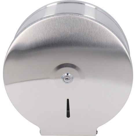 Distributeur de papier toilette commercial à accès facile avec 2 clés, en acier inoxydable 201, pour lieux publics et bureaux. (1/5)