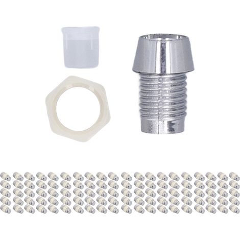 Kit de 100 supports LED 5 mm en plastique, clips de fixation pour panneaux, argentés. (1/5)