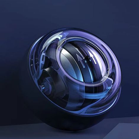 Tragbarer Handgelenksball/Gyroskop/Handgelenkstrainer mit automatischer Startfunktion, schwarz mit Beleuchtung (1/4)