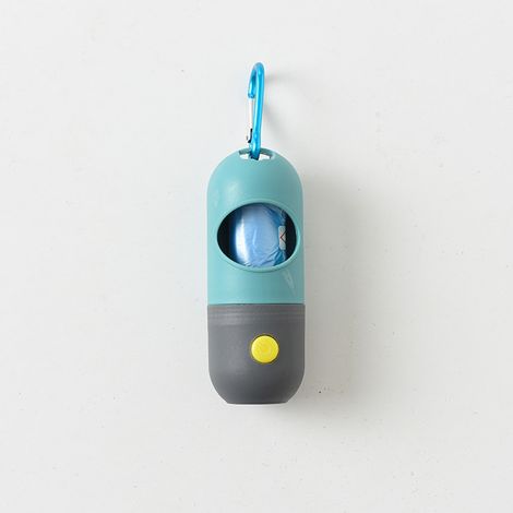 Boîte à ordures pour animaux de compagnie LED sac à caca pour chien sac à ordures pour pilules boîte de rangement pratique fournitures de nettoyage pour chat et chien,bleu