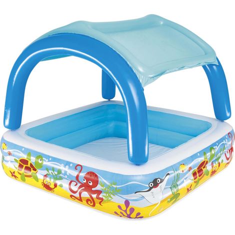 Spielbecken mit Vordach Blau 140 x 140 x 114 cm 52192 Bestway